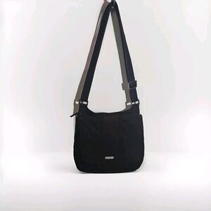 Vera Bradley Black Hipster Messenger Bag Medium Organizer Crossbody Travel